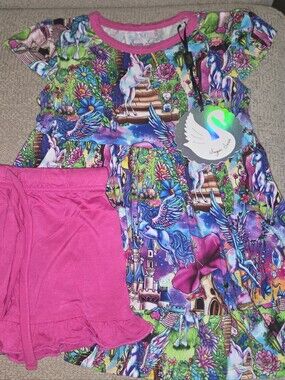 Unicorn Kingdom Sugar Swan Peplum Set